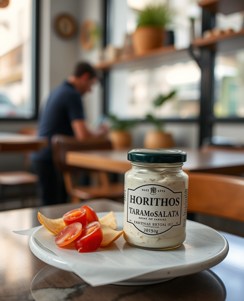 A jar of house taramosalata