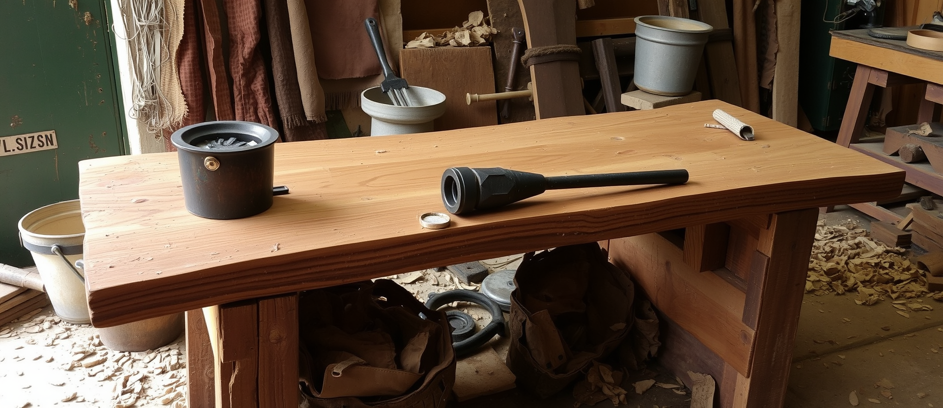 We met restoring three different objects, and finished them together.