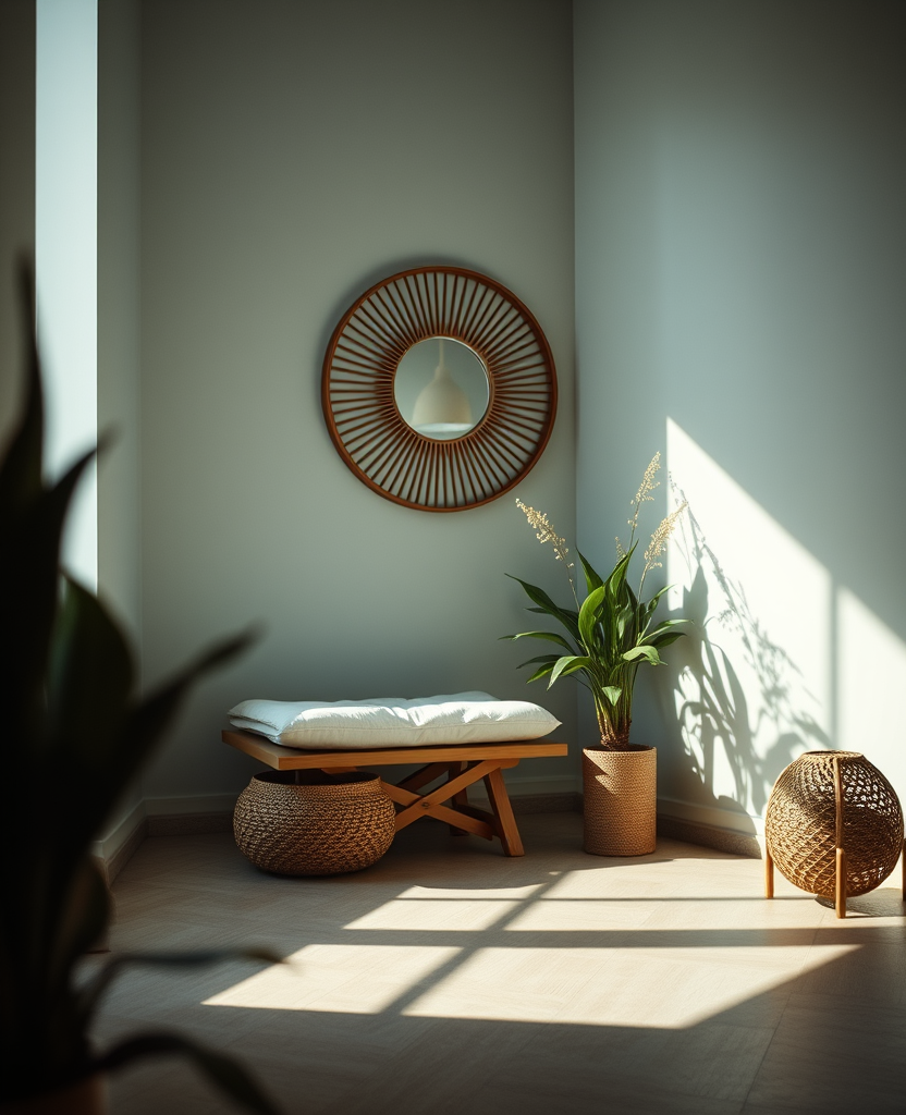 A linen robe on a wooden hook in a quiet room