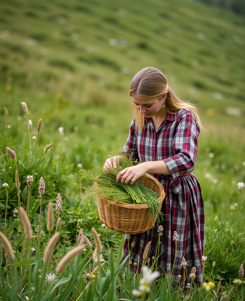 Foraging stamnagathi above Tsagarada
